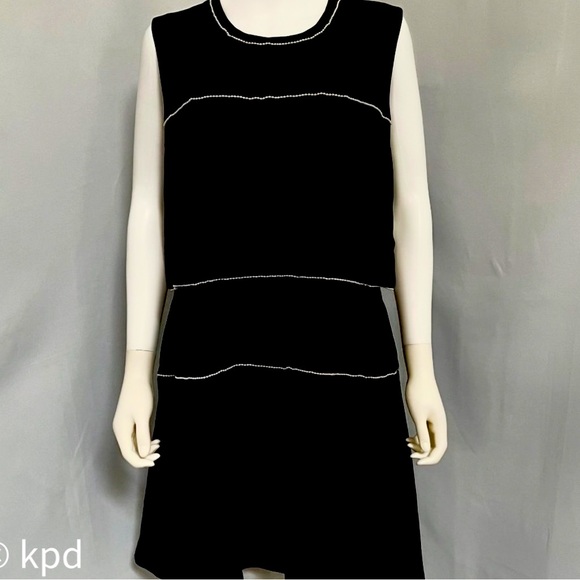 Maison Jules Dresses & Skirts - NWOT Maison Jules Pearl-Trimmed layered fit and flare dress